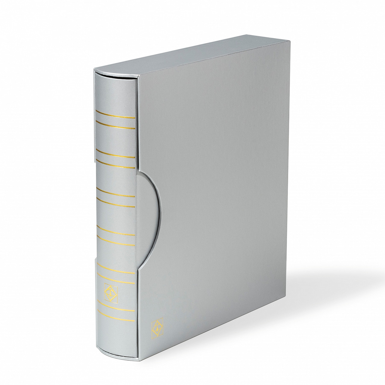 Альбом Leuchtturm, GRANDE METALLIC EDITION для монет в холдерах або банкнот, з футляром, срібло