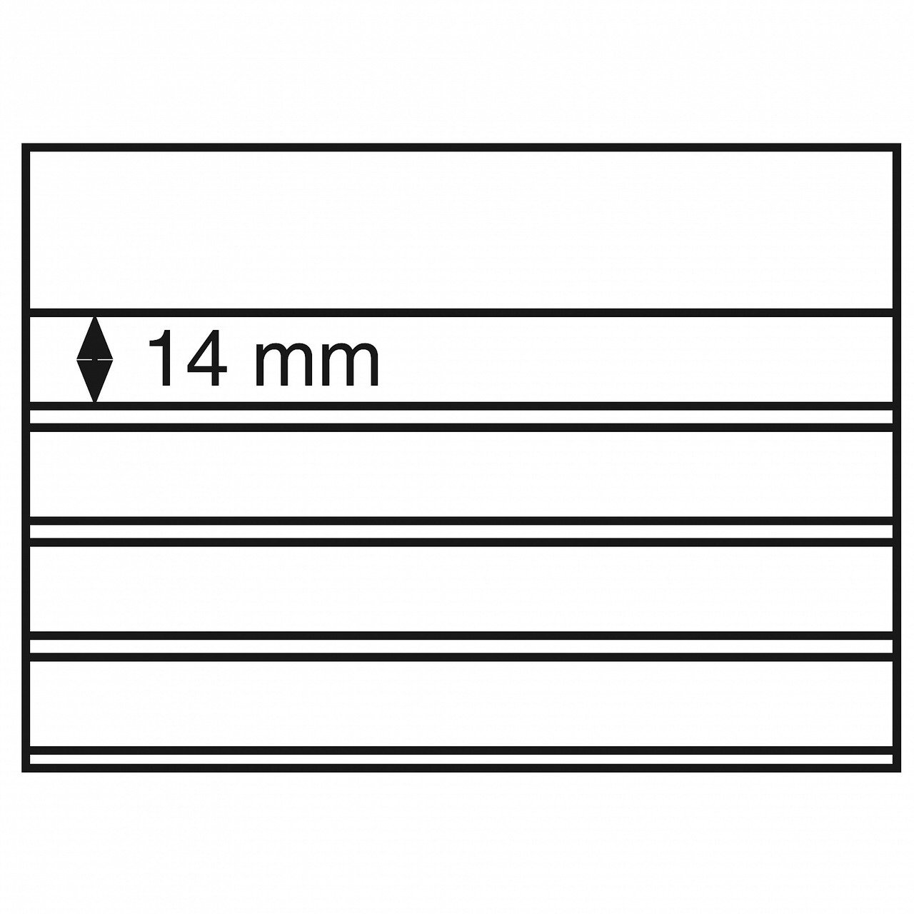 Планшет Leuchtturm, Standar 158*113 мм (4 смужки/14 мм)