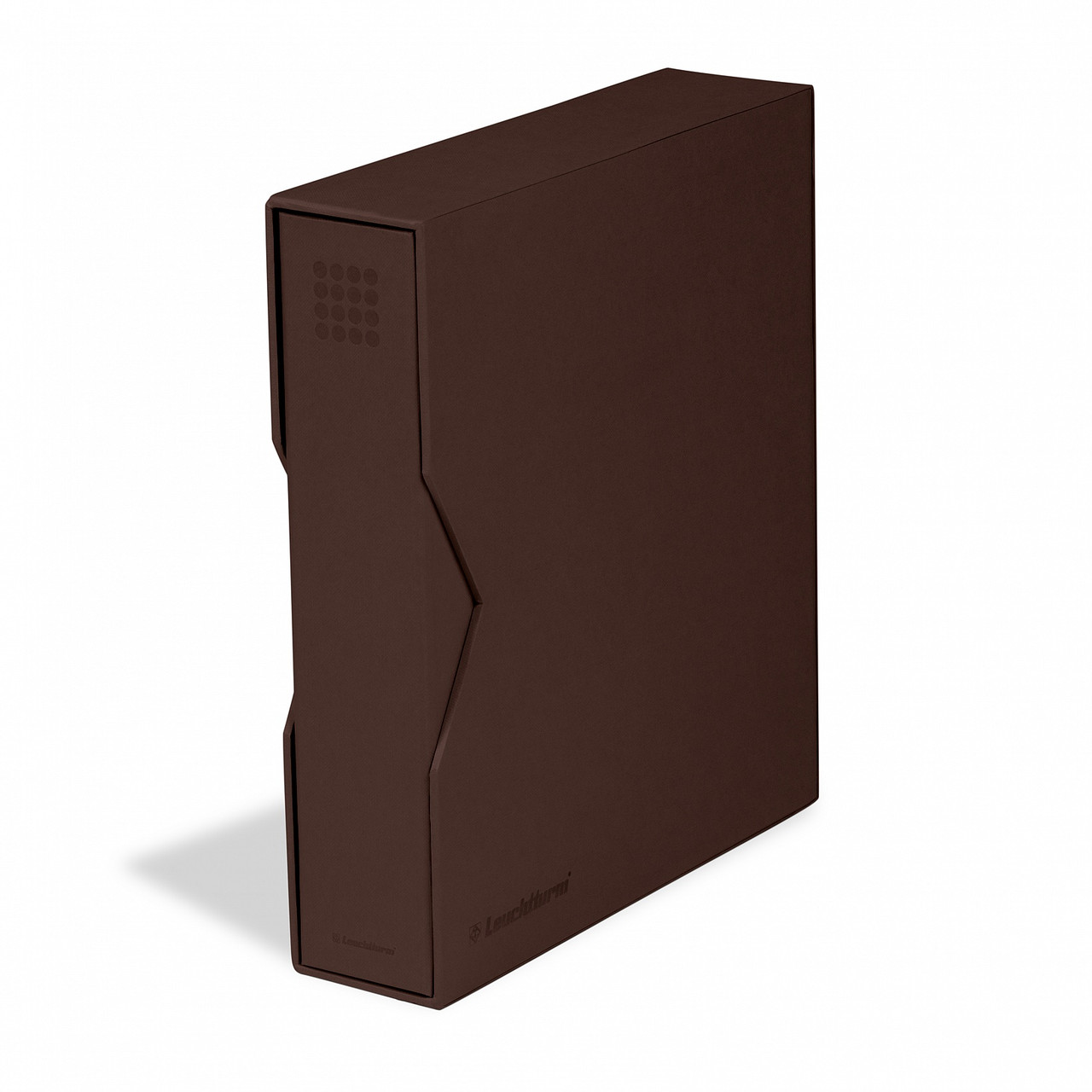 Альбом Leuchtturm, OPTIMA PUR вместимостью (до 60 листів), для монет або банкнот, з футляром, коричневий
