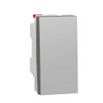 Unica New Вимикач 1 кл прохідний (з двох місць) алюміній 1 модуль