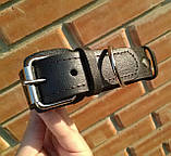 Шкіряний нашийник для собаки "Lockdog" з закльопками, фото 4