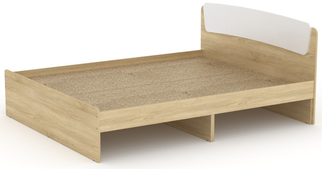 Ліжко без ящиків Класика-140 КОМПАНІТ Дуб комбі (204.2х145.2х86 см)