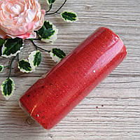 Фатин щільний із блискітками та паєткою, колір — червоний, бобіна 10 ярд, ширина 15 см.