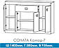 Комод у вітальню з дверцятами, на телескопах Соната-7 дуб сонома/білий 140х38х93.5 см Еверест, фото 4