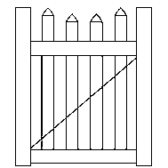 Хвіртка для паркану ПВХ "VILLA" (104,5х91,5х5 см), фото 1