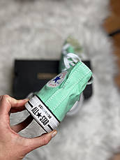 Жіночі текстильні бірюзові м'ятні високі кеди конверси Converse на шнурівці All Star ол стар конверс, фото 3