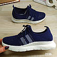 Жіночі сині кросівки, мокасини весняно-літні, НОВИНКА, Україна, фото 3