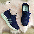 Жіночі сині кросівки, мокасини весняно-літні, НОВИНКА, Україна, фото 4