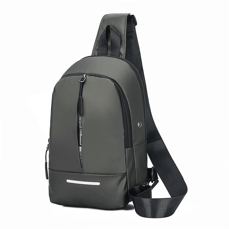 Молодіжний рюкзак на одне плече з висновком для кабелю USB, сірий