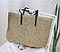 Сумка жіноча пляжна містка з підкладкою крафтовий, коричнева, фото 3