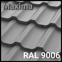 Металочерепиця MAXIMA 0,45 мм PEMA RAL 9006 Optima Steel