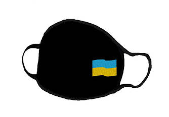 Маска з вишивкою українського прапору