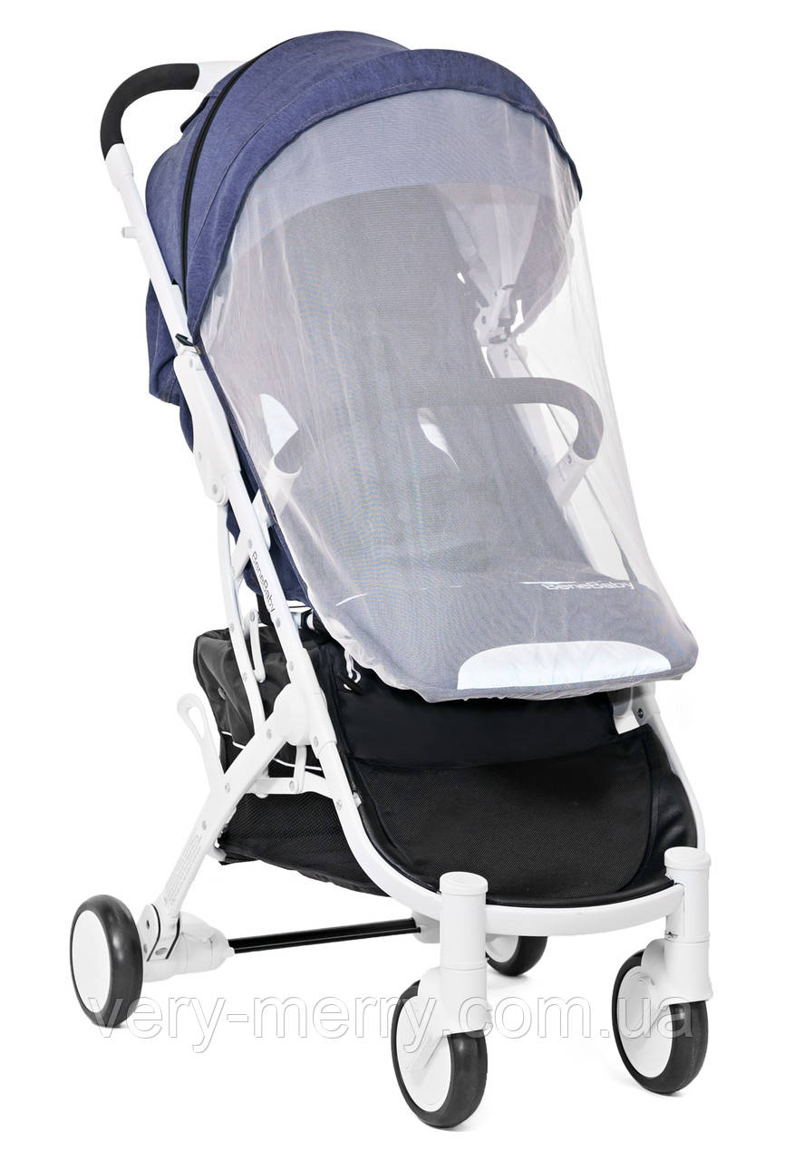 Прогулочная коляска Bene Baby D200 (джинс на белой раме) + бесплатная доставка - фото 4 - id-p1133989400