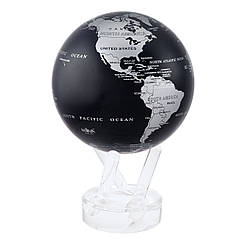 Сріблясто-чорний самовращающийся глобус Mova Політична карта (3 розміру) 216