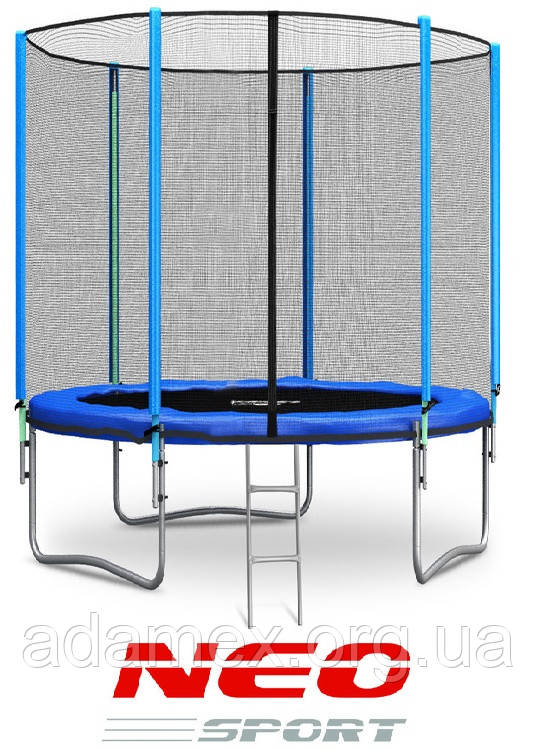 Батут Neo Sport з сіткою і драбинкою 183 см, фото 1