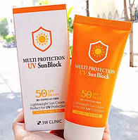 Солнцезащитный крем 3W CLINIC Multi Protection UV Sun Block SPF 50 PA+++ - 70ml