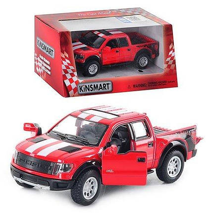 KMKT5365WF Іграшка машина метал Kinsmart Ford F-150 SVT Raptor Supercrew, в кор. 16*8,5*7,5 см, фото 1