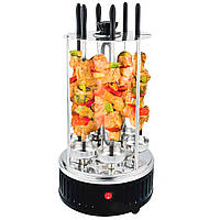 Електрошашлик-гриль BBQ 1000W Domotec GH8612. Вертикальний барбекю-шашлик-гриль на 6 шампурів.