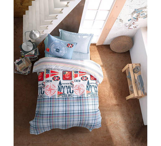Постільна білизна з стьобаним підодіяльником Cotton Box Junior CRUISE полуторний, фото 1