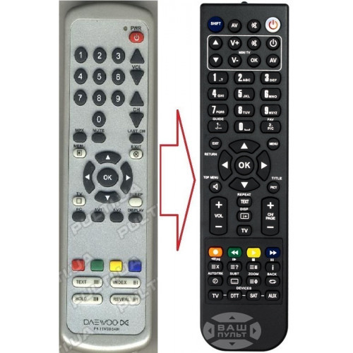 Пульт для телевізора DAEWOO PK11V008401 (аналог), фото 1
