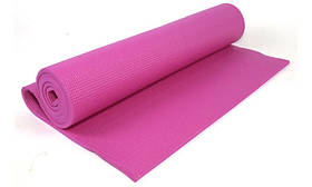 Килимок для йоги LifeSport YOGA MAT PVC 173x61 см, 8 мм, рожевий для фітнесу