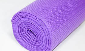 Килимок для йоги LifeSport YOGA MAT PVC 173х61 см, 8 мм, фіолетовий для фітнесу