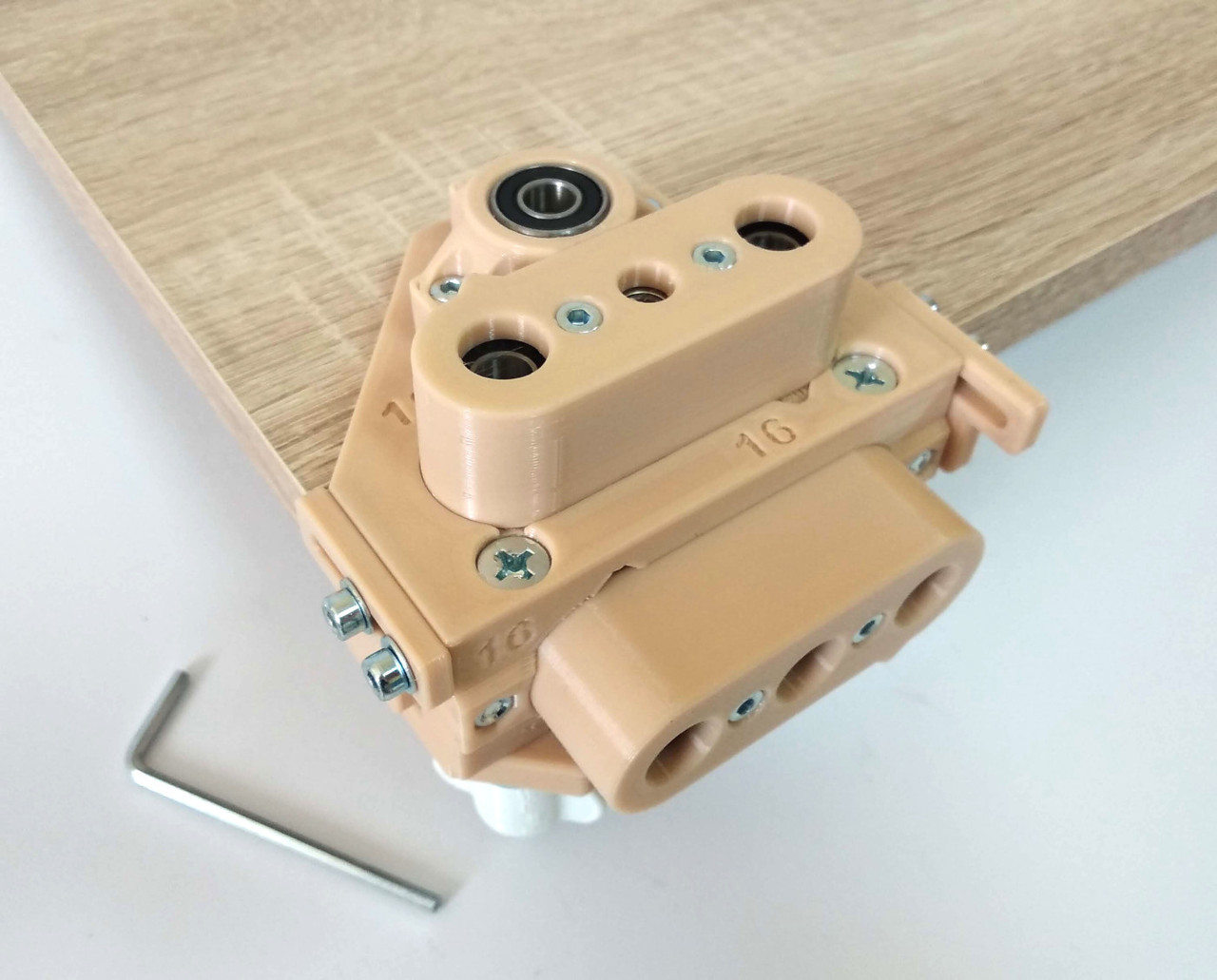 Кондуктор меблевий під Мініфікс 34мм/minifix/шкант універсальний 16/18, фото 1