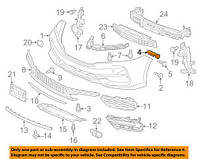 Honda 71198T3LA51 Направляющая бампера передняя левая Accord Cupe USA 15-17