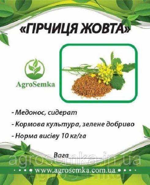 Насіння Гірчиця жовта (сидерат) 1кг на розвід / урожай 2024г