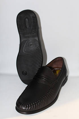 Туфлі чоловічі мокасини шкіряні чорні, фото 2