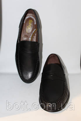 Туфлі чоловічі мокасини шкіряні чорні, фото 3