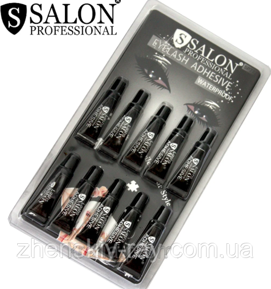 Клей для накладних вій SALON PROFESSIONAL (10 шт. x 1ml) чорний