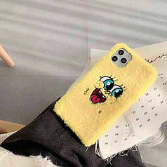 Чохол/ Панель Alitek для Apple iPhone Айфон 11 Спанч Боб, Губка Боб (плюш)