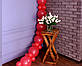 Арка з повітряних кульок (червона) / довжина 4 м 40 см для прикраси свята, фото 6