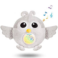 Успокаивающее музыкальная мягкая игрушка SUNROZ Sleeping Friend с проектором "Сова" 3 в 1 Серый (SUN6735)