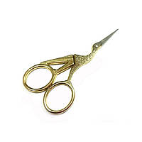 Ножиці 115 мм для рукоділля "Цапельки" цв золотий блістер