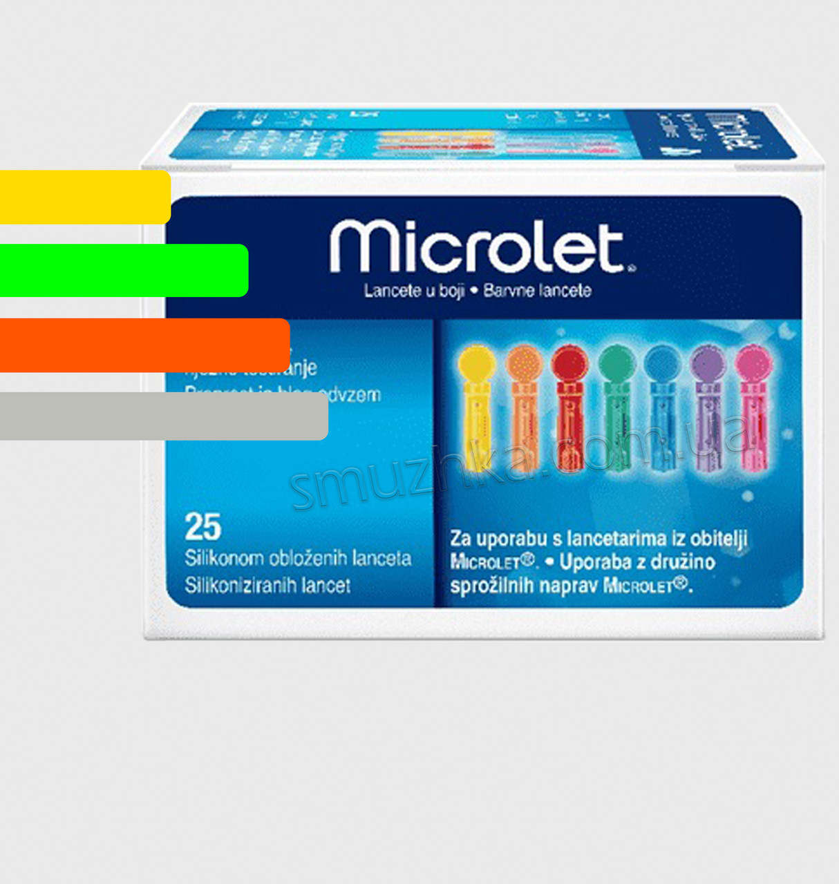 Ланцети Microlet 25шт. Микролет для Контур ТС і Контур Плюс