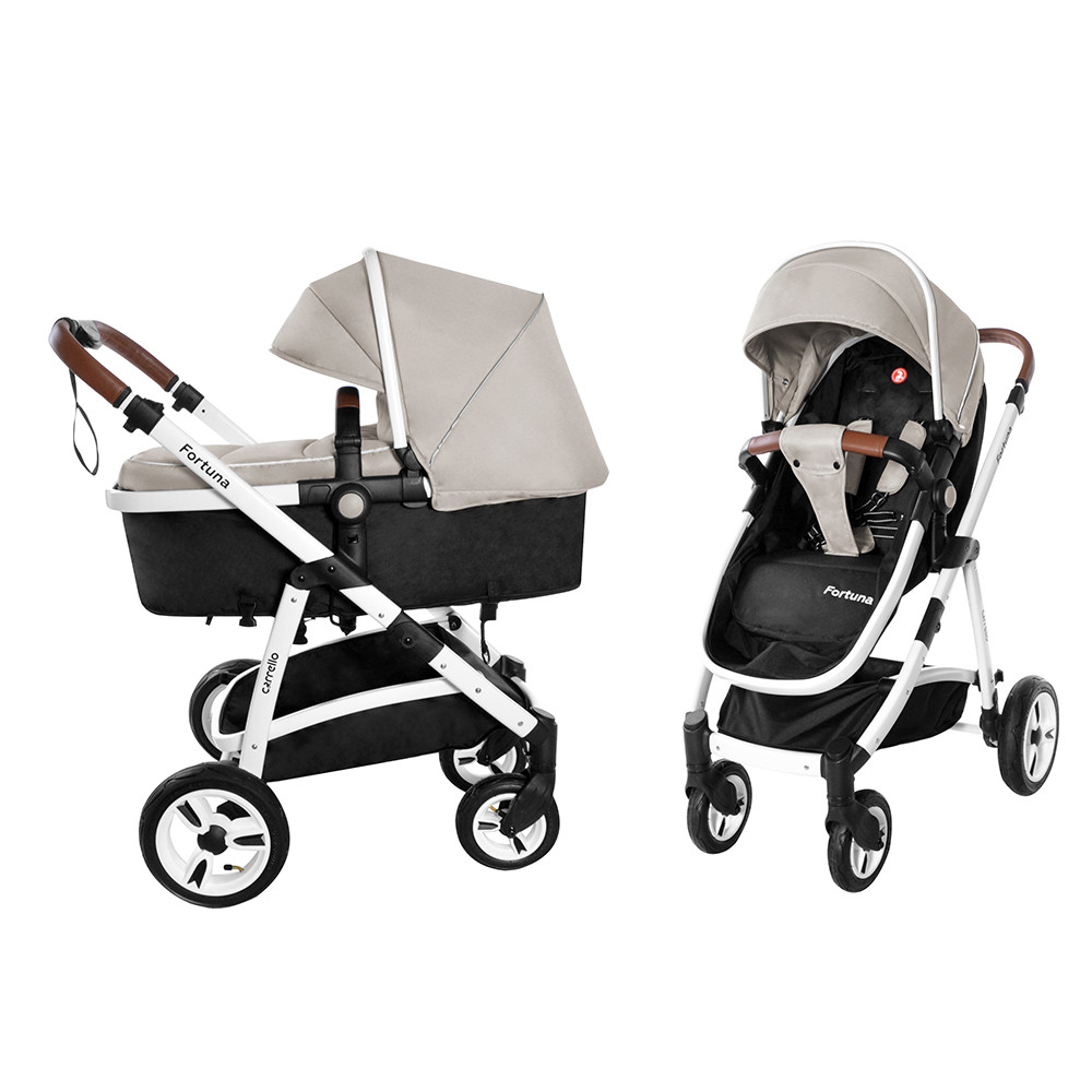 Коляска універсальна CARRELLO Fortuna CRL-9001/1 Peanut Beige 2в1 + дощовик
