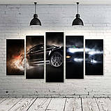 Модульна картина IDEAPRINT "Чорне авто", фото 7