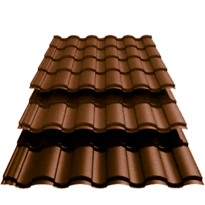 Металочерепиця VALENCIA 350/20 0,45*1195 PEMA RAL 8017 Італія