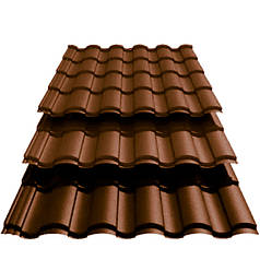 Металочерепиця VALENCIA 350/20 0,45*1195 PEMA RAL 8017 Італія