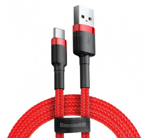 Кабель Baseus Cafule Cable USB for Type-C 3A 1M Red