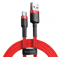 Кабель Baseus Cafule Cable USB for Type-C 3A 1M Red