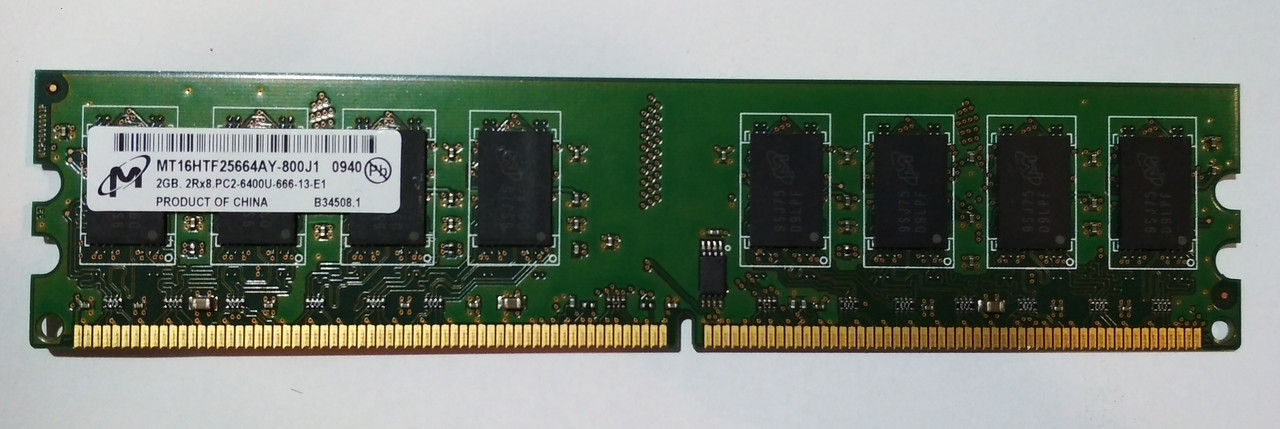 2GB DDR2 800MHz PC2 6400U Micron 2Rx8 RAM Оперативна пам'ять, фото 1