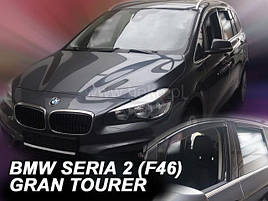 Дефлектори вікон (вітровики) BMW 2 Series F46 2015+ 5D GRAN TOURER (вставні, 4 шт.) (HEKO)