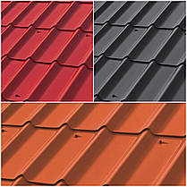 Металочерепиця Rannila DG 4345 PE 0,45 мм RAL 8017, фото 2