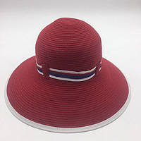 Шляпа женская с большими полями Delomare 56-58 Красный 10009