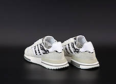 Чоловічі кросівки Adidas ZX 500. White Grey. ТОП Репліка ААА класу., фото 2
