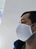 Захисна маска з медичної тканини Біла