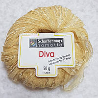 Пряжа стрічкова Diva Schachenmayr Німеччина 40% вовна 60% поліамід 50 г-120 м Спиці 5-6 мм колір Жовтий